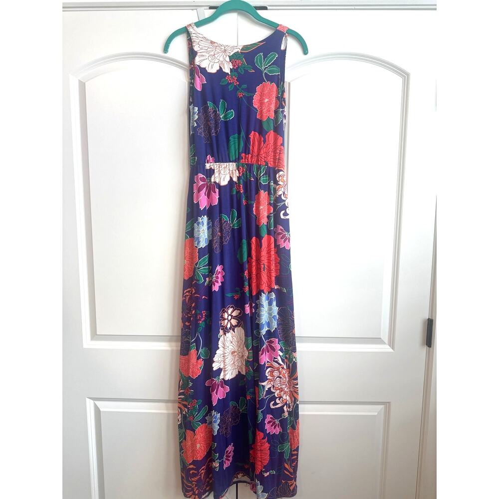 Cynthia Rowley Purple with Vibrant Multicolor Floral Pattern Maxi Dress - Picture 6 of 6
